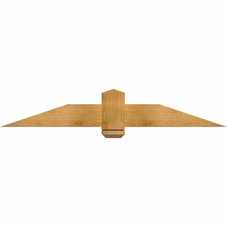 Ekena Millwork Eugene Rough Sawn Timber Gable Bracket, Western Red Cedar, 60"W x 10"H x 6"D x 6"F, 4/12 Pitch GBW060X10X0606EUG00RWR